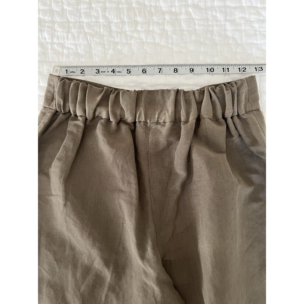 EKD The Libre Culotte Pant In Truffle Size XS EUC Silk & Linen - Picture 7 of 9